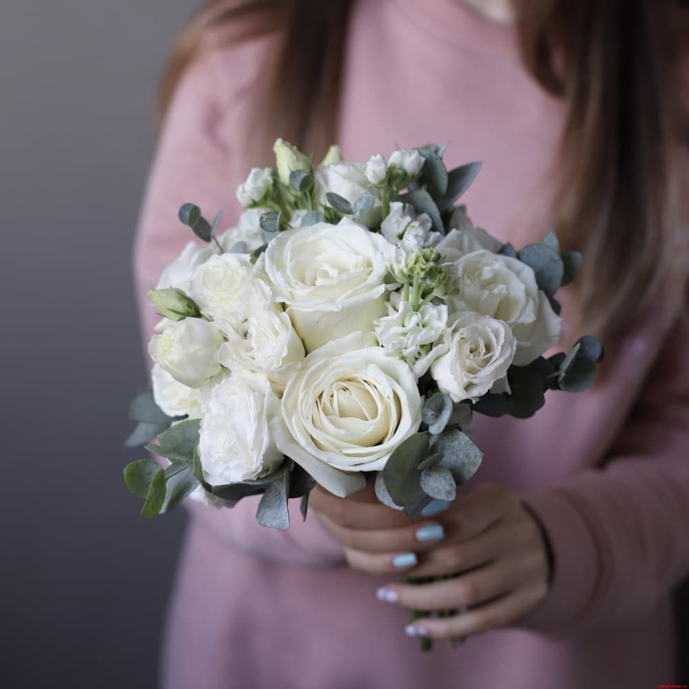 Белый букет невесты | Интернет-магазин «Цветотека»